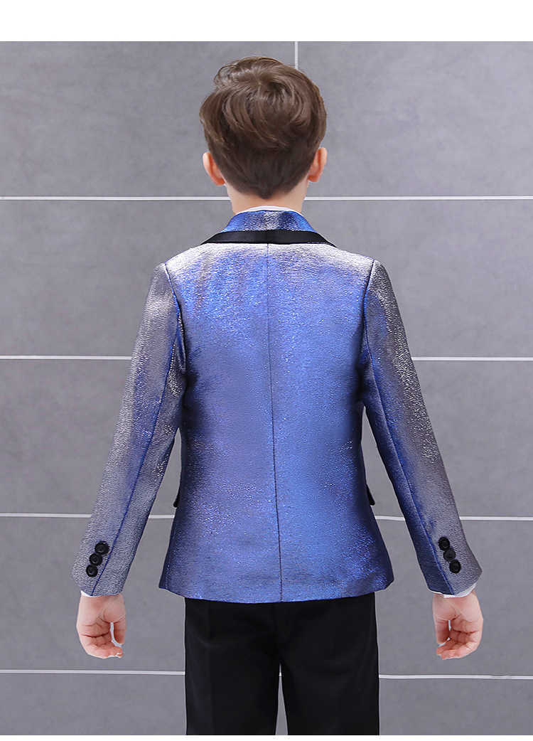 Ensembles de vêtements Formel Anak Gaun Ensemble Warna Gradien Bunga Tampan Tuan Rumah Catwalk Pernikahan Kom Anak-anak Blazer Rompi Celana pakaian