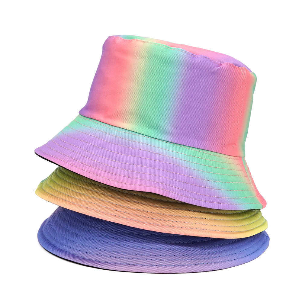 Brede rand hoeden nieuwe mode visser hoed mannen vrouwen emmer hoeden omkeerbaar vissen zomer zon panama hoed g23022444
