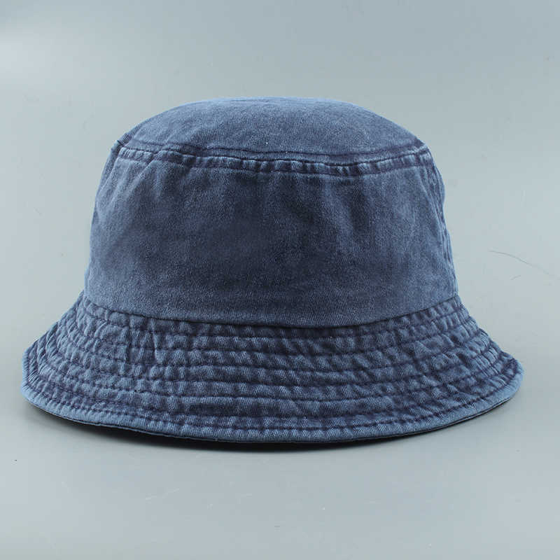 Chapéus de aba larga 2022 Novo chapéu de pescador dobrável chapéu de jeans lavado HATS UNISSISEX Moda Bob Caps Hip Hop Gorros Homens Mulheres Panamá Bucket Cap G230224