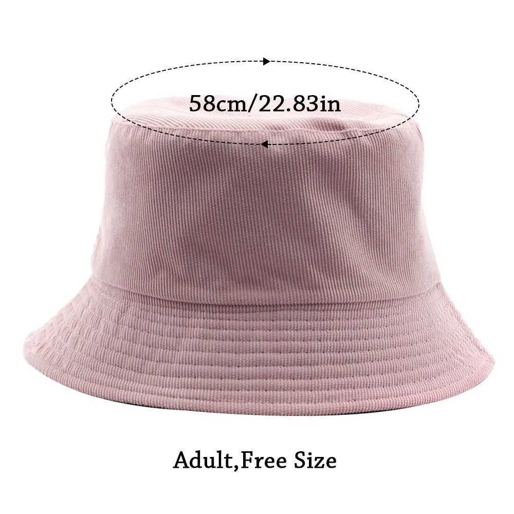 Wide Brim Hats New Autumn Winter Retro Corduroy Bucket Hat Fashion Designer Streetwear Fisherman Caps Hats Beach Cap Outdoor Unisex Panama Hat G230224