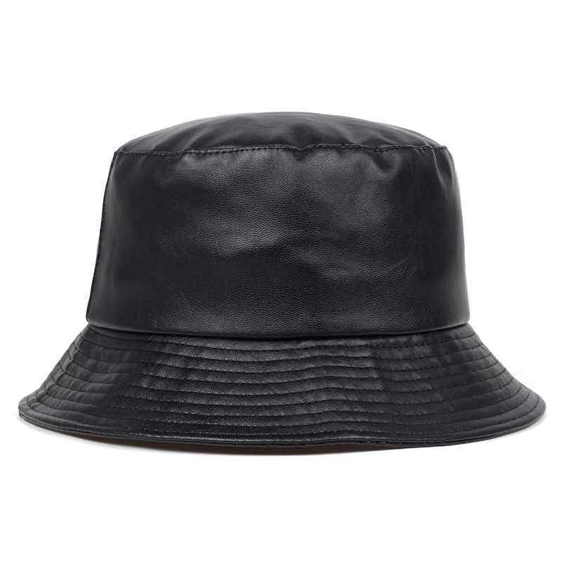 Cappelli a tesa larga Unisex Regolabile Nero Rosso Marrone Cappello a secchiello Panama in ecopelle Donna bob chapeau Panama Estate harajuku Berretto da pesca hip hop G230224