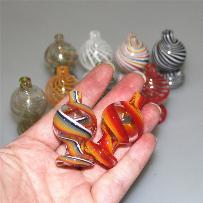 Bolla di vetro Carb Cap UV Ball Carb Caps bordi smussati Quarzo Banger Chiodi Vetro Acqua Bong Tubo Dab Rigs