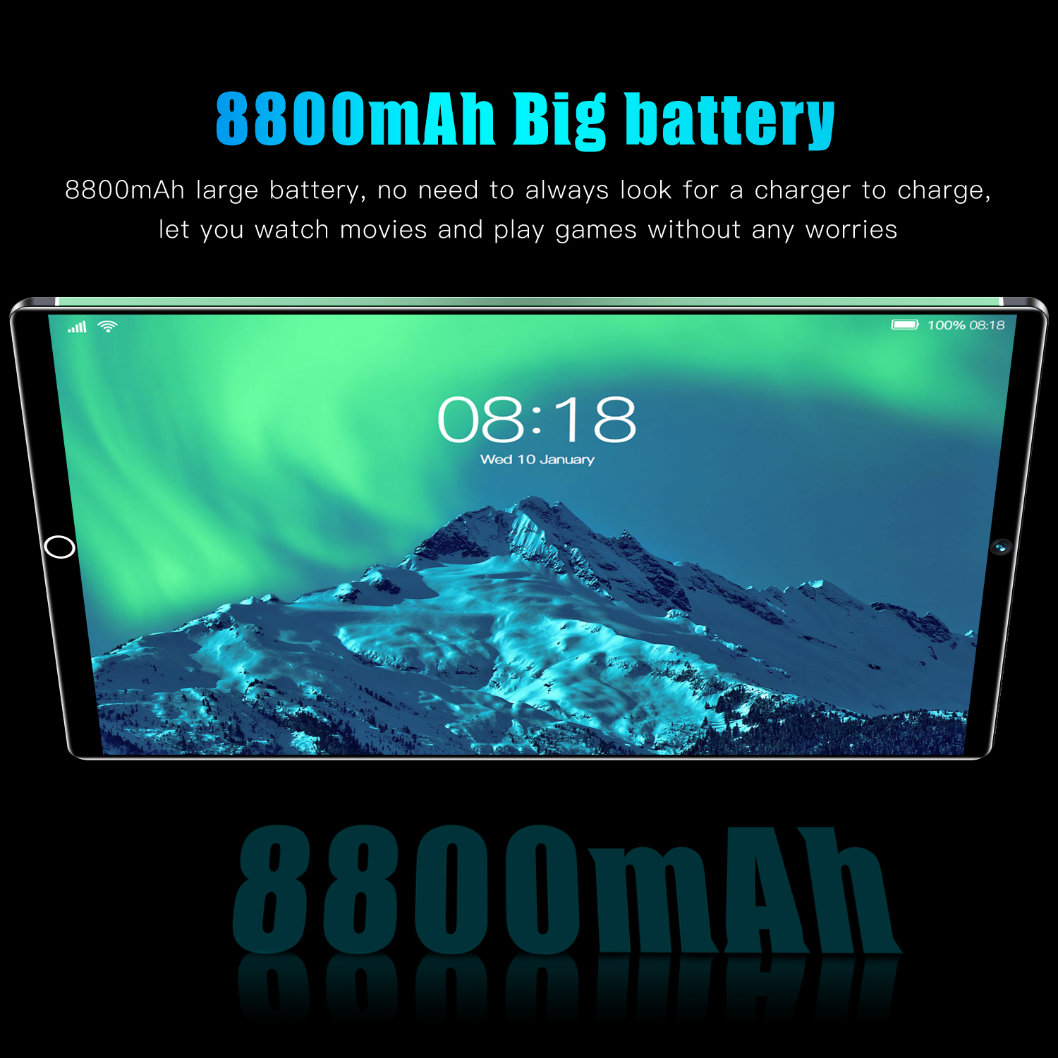 جهاز الكمبيوتر اللوحي 11 بوصة Bluetooth Wi-Fi 8800 Mah Sim Computer Android 12.0 MTK 3G 4G