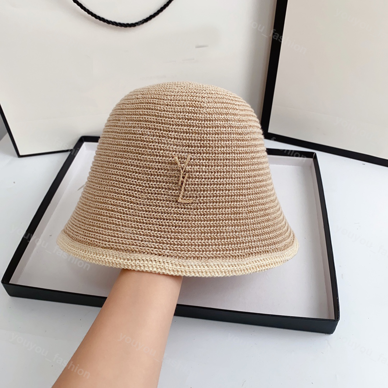 Sombrero de pescador de lujo Sombreros y gorras de punto de diseñador Y Letra Casquette Vestido Gorros Sombreros de playa para mujeres Hombres 2023