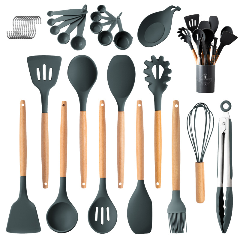 di 34 pezzi set di utensili da cucina in silicone utensili da cucina accessori cocina utensili Set di utensili da cucina in silicone