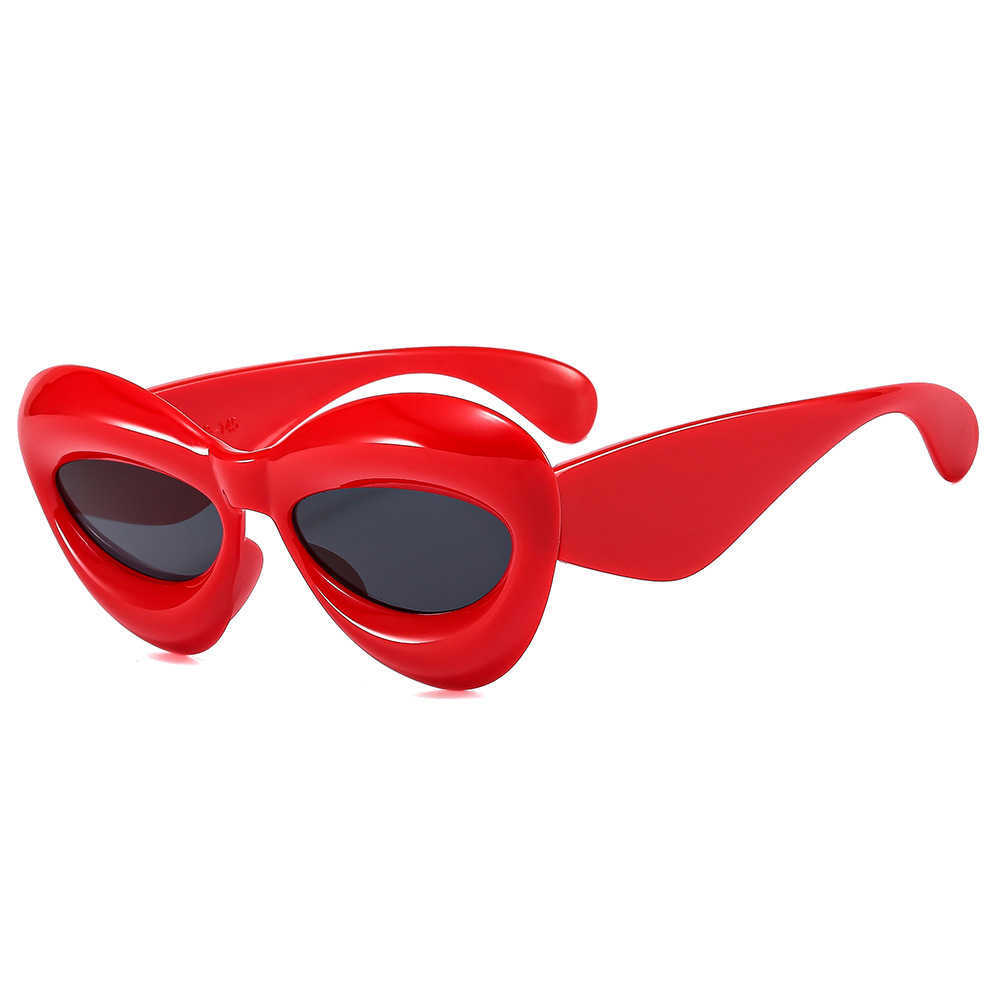 2023 New Cat's Eye Bubble Solglasögon Funny Show Street Po Net Red Sunglasses265m