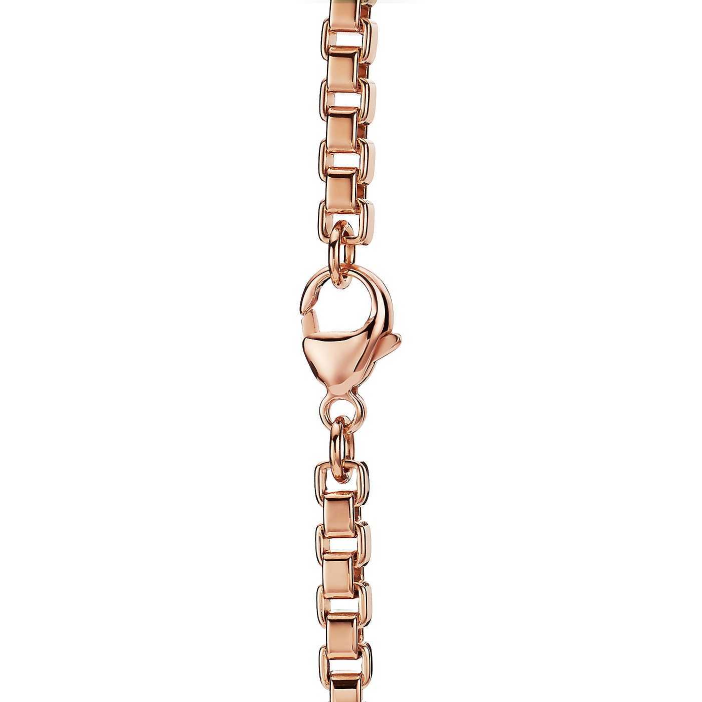 Cadena de eslabones Runda Pulsera de cadena de caja de acero inoxidable para hombres y mujeres Joyas de oro rosa G230222