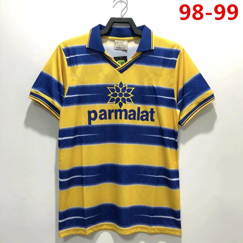 Parma Retro Shirt 1998 95 97 99 2000 01 02 03 Baggio Crespo Cannavaro Vintage Football Shirt Stoichkov Thuram Classic Shirt