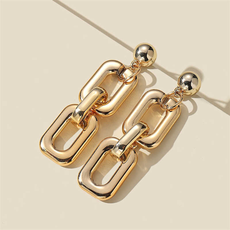 Charmkedja guld och slivörhängen för kvinnor akryl kvinnliga uttalande örhängen vintage boho dingle geometri bohemian öron g230225