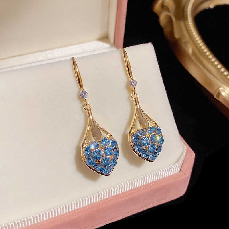 Charme 2022 Nouveau Coréen Frais Belle Coeur Boucles D'oreilles De Mode Long Senior Tempérament À La Mode Femmes Dangle Boucles D'oreilles Bijoux G230225