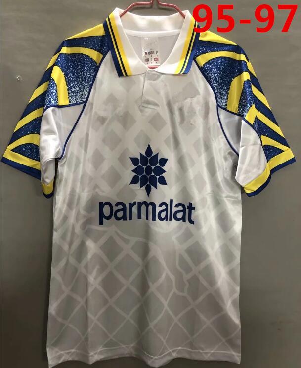 Parma Retro Shirt 1998 95 97 99 2000 01 02 03 Baggio Crespo Cannavaro Vintage Football Shirt Stoichkov Thuram Classic Shirt