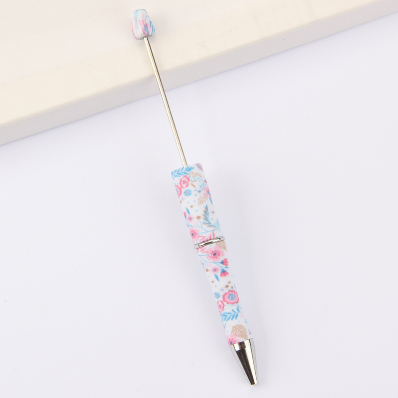 Leopard DIY Bead Pen Kulspetspennor Original Beads Pennor Anpassningsbar lampa Arbetshantverk Skrivverktyg