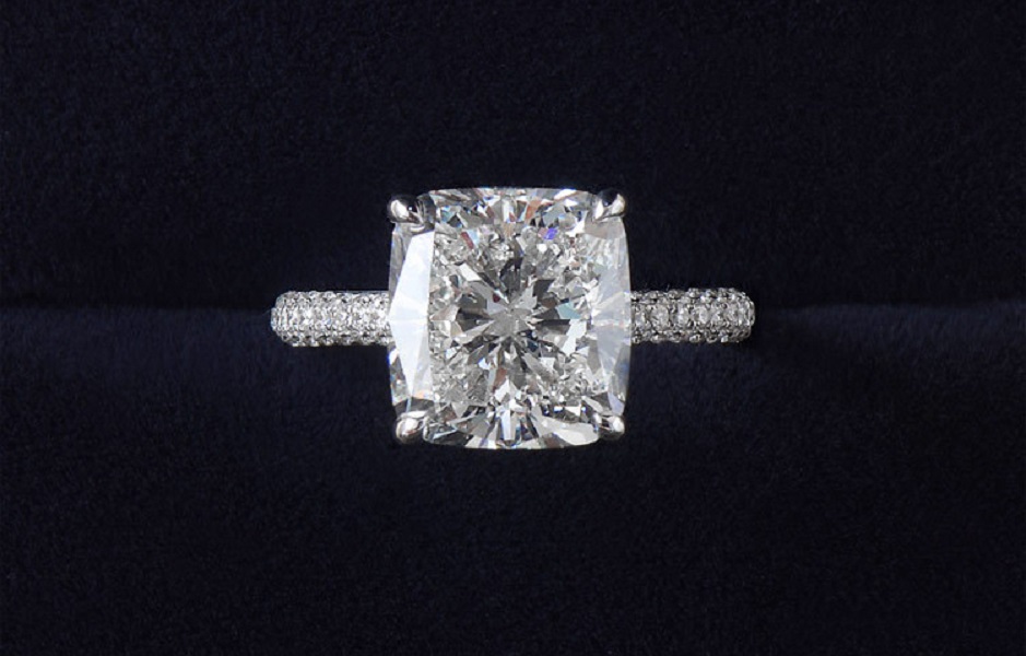 18k Moissanite 반지 광장 밝은 컷 패션 반지 높은 탄소 다이아몬드 반지 여성을위한 결혼 약혼 반지