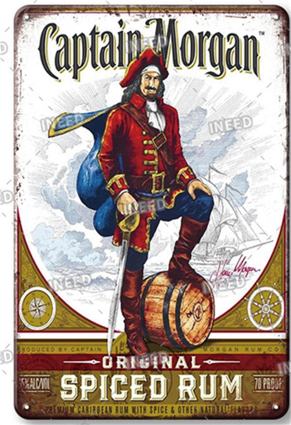 Beer art painting Club Pirate captain Metal Sign Plaque Metal Vintage Poster Retro Tin Signs for Bar Pub Club personalized Decoration tin signs Size 30X20cm w02