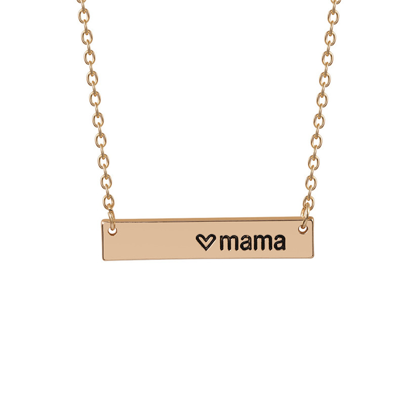 Trendy Mothers Day Mama Cartas Pingentes Colar de Designer Mulher Mulher Americana Americana de Gold Prata Pingente Pingente Colares Cadeia Jóias de Moda Chokers Mamãe Presente