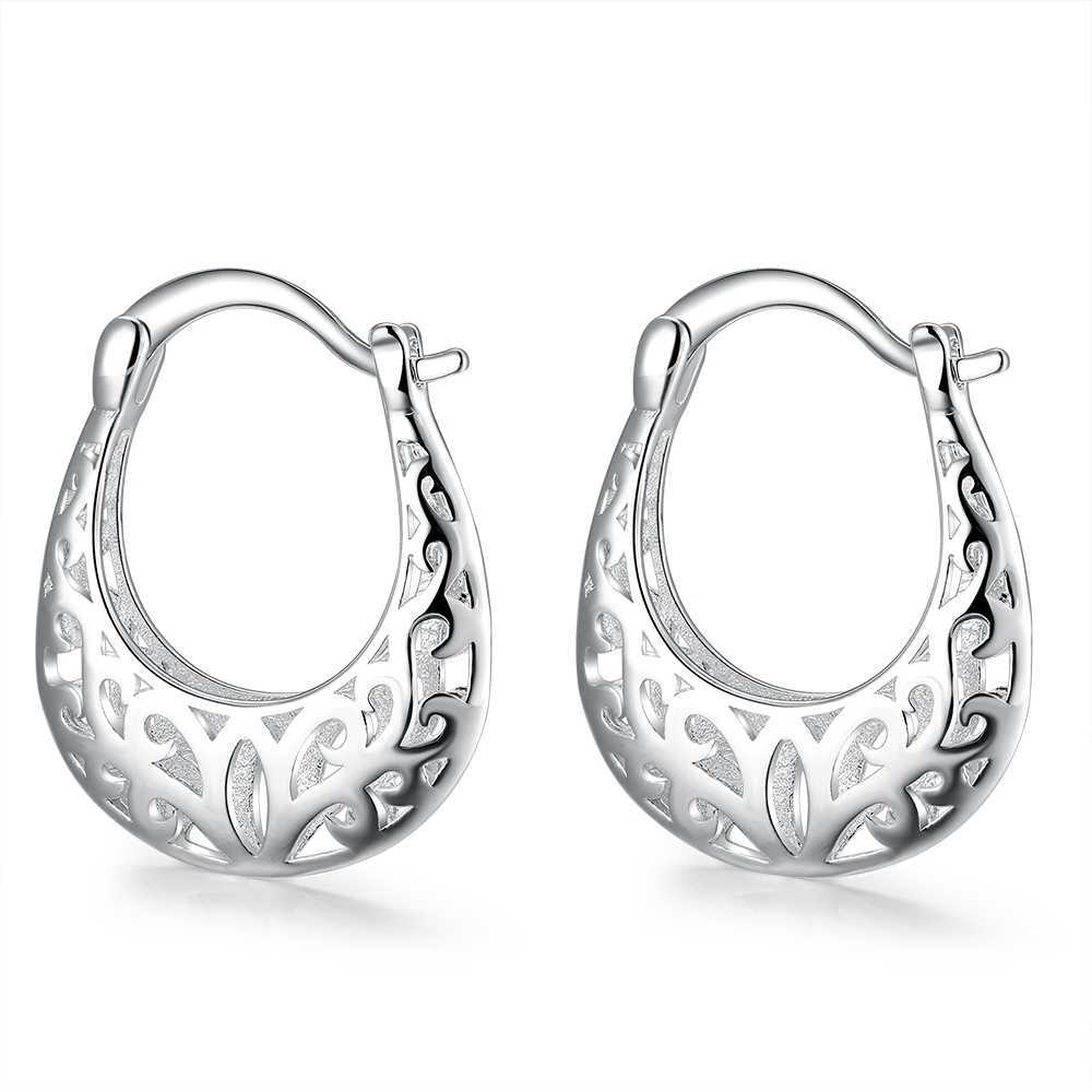 Charme Jolie 925 Sterling Silver Hollow Sculpté Boucles D'oreilles pour les Femmes de haute qualité fête de mariage Bijoux Trendsetter Cadeaux De Noël G230225