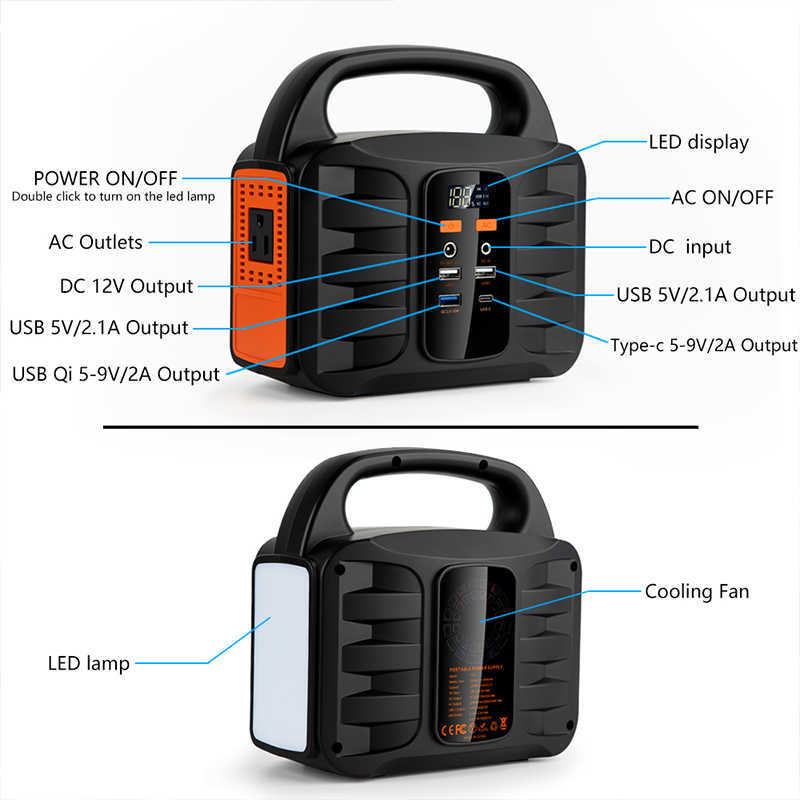 110 V 100 W Solargenerator Batterieladegerät 42000 mAh Tragbares Solarkraftwerk Backup-Außenenergie Stromversorgung 155 Wh