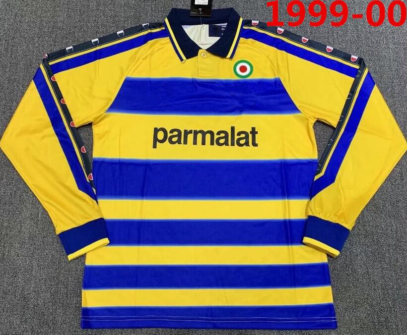 Parma Retro Shirt 1998 95 97 99 2000 01 02 03 Baggio Crespo Cannavaro Vintage Football Shirt Stoichkov Thuram Classic Shirt