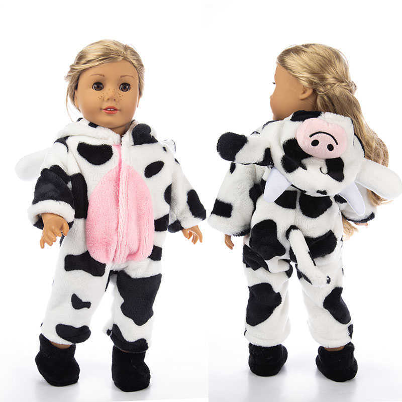 5st grossist 18 tum American Girl Doll Apparel New Animal Pyjamas 45 cm kl￤dtillbeh￶r