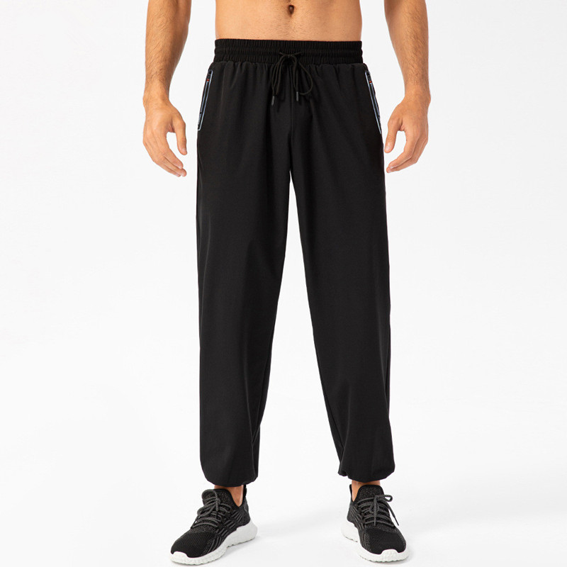 LL Mannen Jogger Lange Broek Sport Yoga Outfit Fietsen Trekkoord Gym Zakken Joggingbroek Broek mannen Casual Elastische Taille fitness L21333