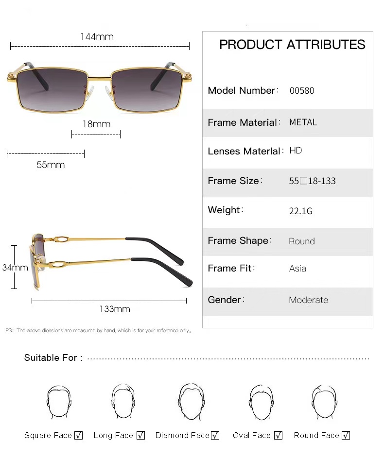 Mens designer sunglasses square sunglasses luxury sunglasses eyewear Gold Frame Retro EyeGlasses UV Protection Sunglasses  Horn Mens Carti SunGlasses