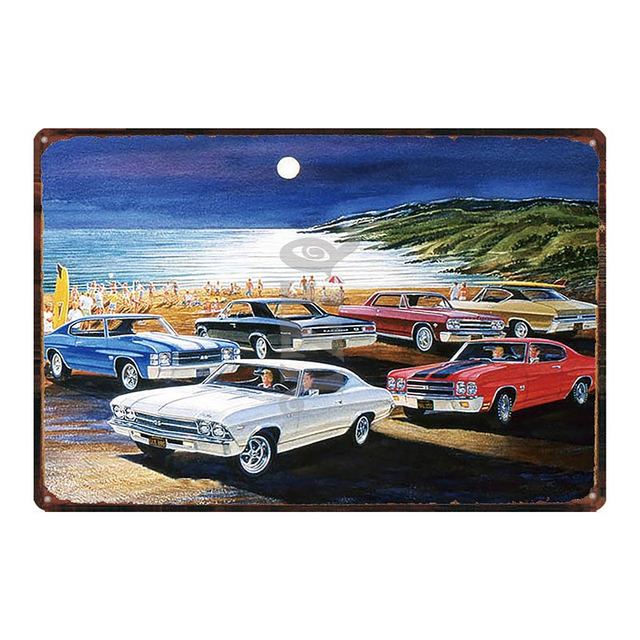 Tankstelle Kunst Malmalerei Motoröl Schild Auto Shabby Chic Maltesmale Wall Bar Garage Home Kunst basteln personalisierte Dekoration Metall Zinnschilder Größe 30x20 cm W02