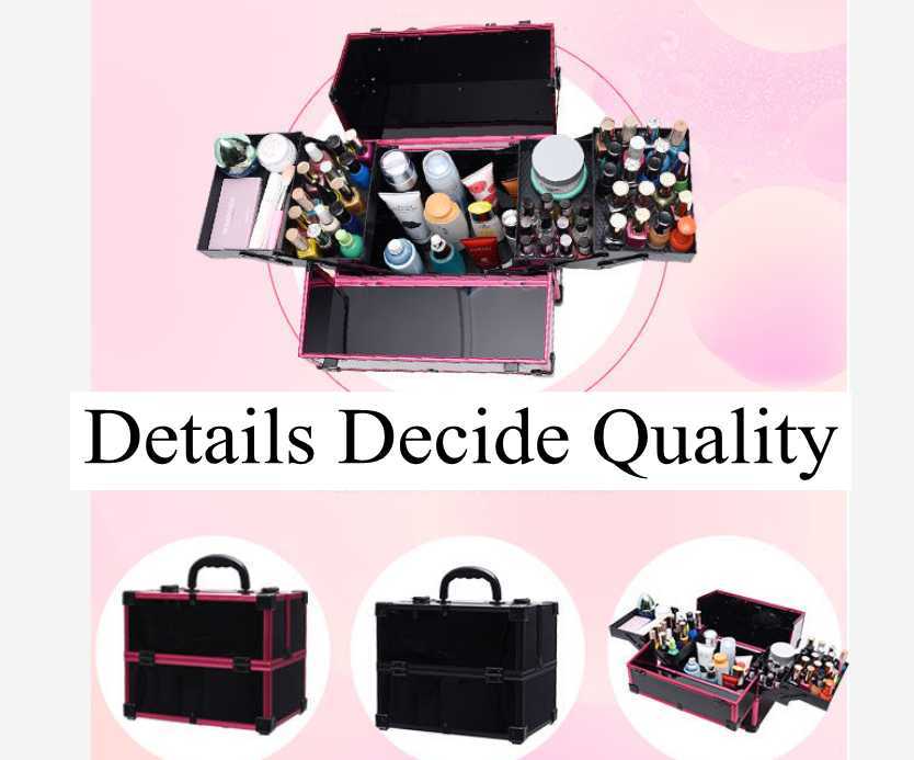 Cosmetic Organizer Storage Bags Women cosmetic suitcase portable nail box organizer makeup woman Nail Tools Y2302