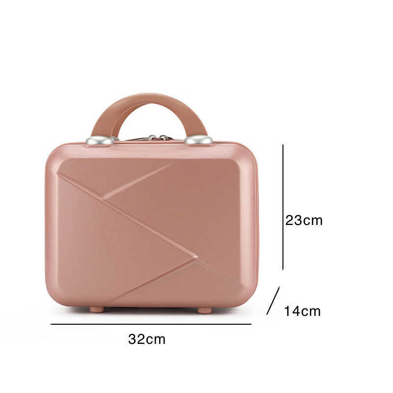 Sacs de rangement pour cosmétiques, organisateur de cosmétiques, étui de voyage pour maquillage, petite boîte rigide rétro ABS, valise de transport pour femmes Y2302