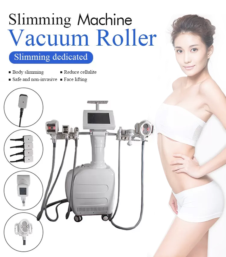 7 I 1 Viktminskning Body Slimming Machine Vakuum Roller Ultraljud Cavitation Ta bort Fat Cellulite Lipo Laser Skin Drawing Massage Device