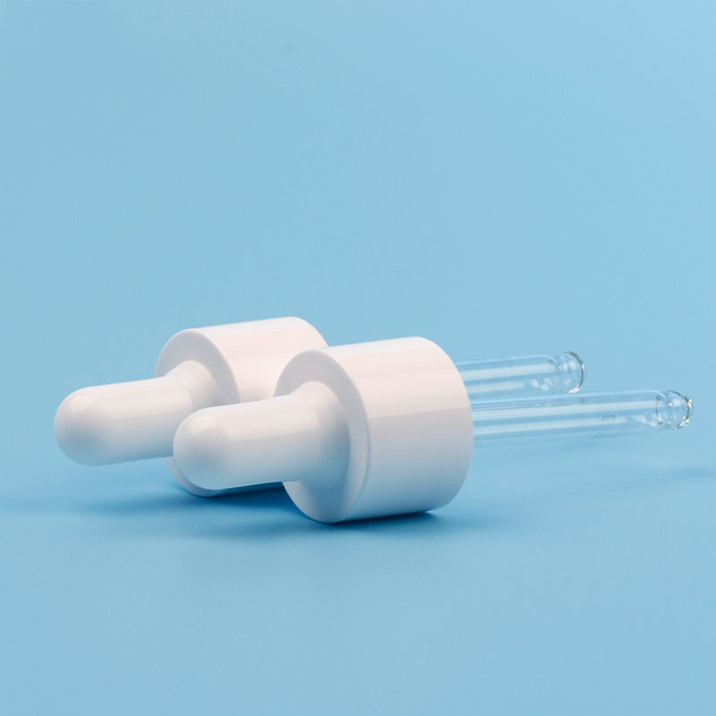 Flacone contagocce essenza di siero in PET da 20 ml/30 ml soluzione madre in plastica bianca flaconi cilindrici di gel di silice confezione cosmetica