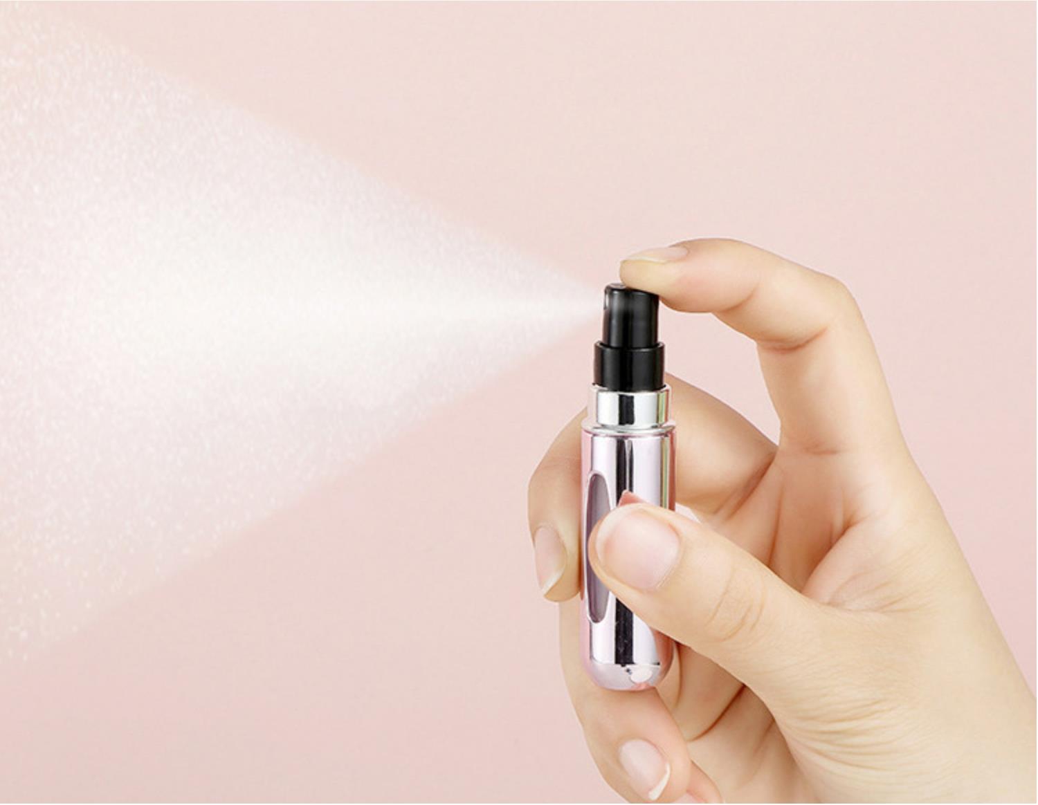 Unisex Parfümler 5ml Parfüm Şişe Makyaj Sprey Kendinden Pompa Şarj Edilebilir Alüminyum Mini Parfum Şişeleme Hızlı Teslimat