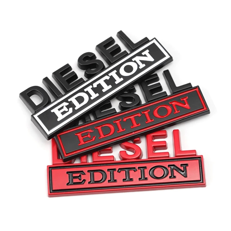 Party Decoration Diesel Edition Car Sticker f￶r Auto Truck 3D Badge Emblem Decal Auto Accessories 8x3.2cm grossist