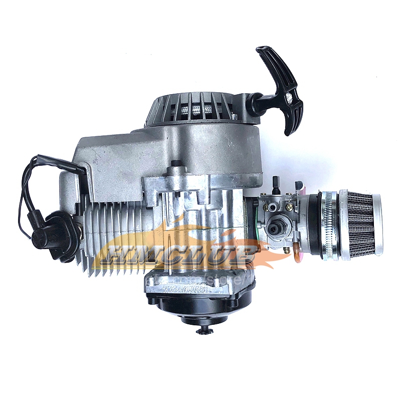 49cc 2 Stroke Motosiklet Çekme Başlat Motor Motor Motor Motor Hava Filtresi Mini Cep Kir Çukur Bisiklet Atv Dörtlü 4 Tekerlek MFD19