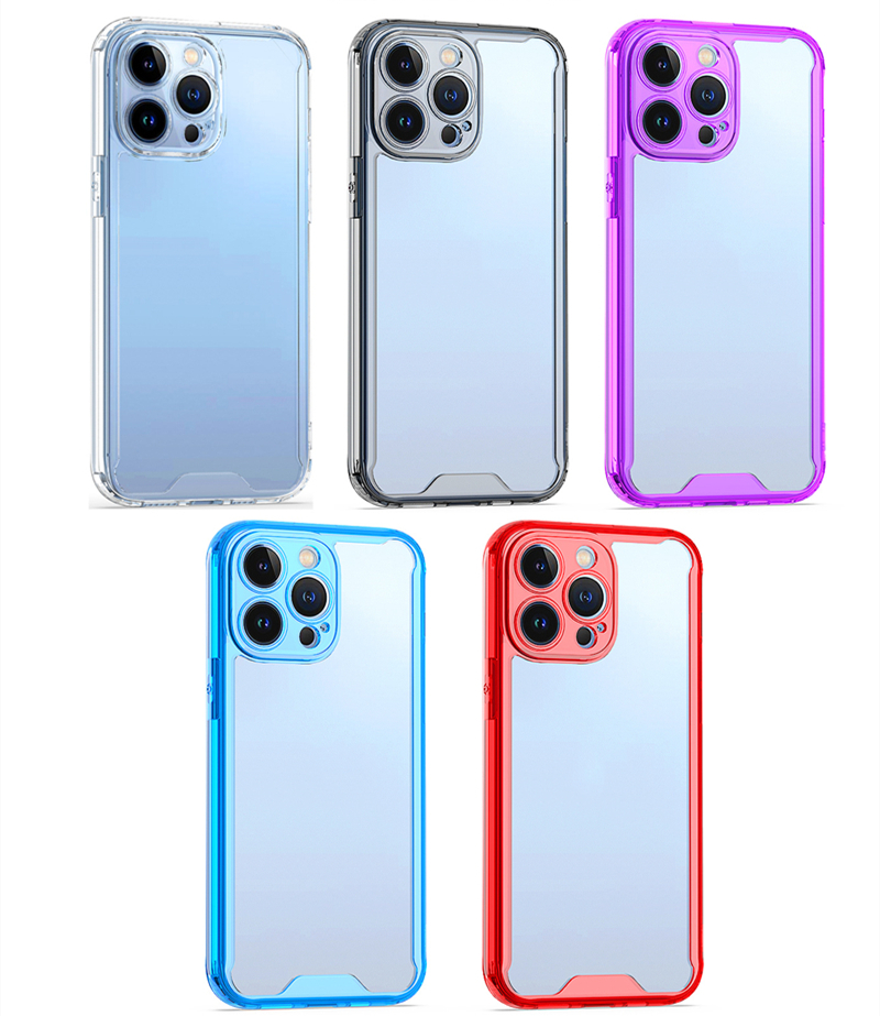 Capas transparentes de acrílico TPU para iphone 14 1,5 mm PC capa traseira