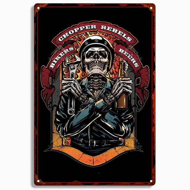 Motosiklet Retro sanat boyama Metal Poster Metal Burcu Vintage Plak Tabela Garaj Kulübü Duvar Dekoru Plaka Man Cave Atölye kişiselleştirilmiş Dekor Boyutu 30X20cm w02