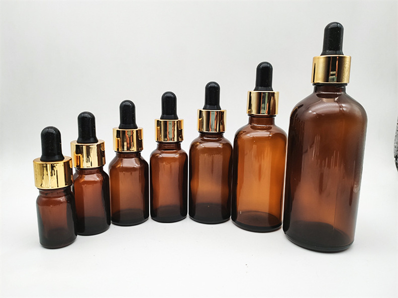 1oz Glass Dropper Bottle 50ml 100ml Amber Glass Tincture Bottles with Eye Droppers for Oils Liquids Leakproof Travel Bottles 15ml