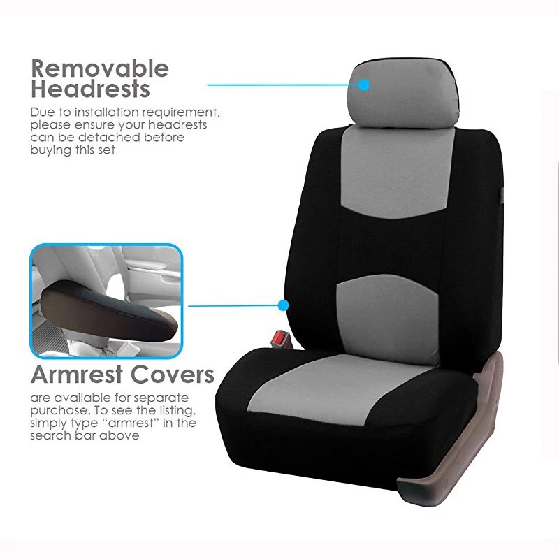 업데이트 된 범용 카시트 커버 비즈니스 폴리 에스테르 스폰지 Materail Detachable Headrests 부드러운 편안한 세탁 가능한 자동차 쿠션