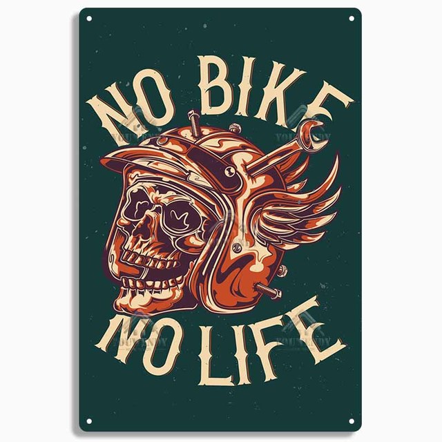 Motorfiets Retro kunst schilderij Metalen Poster Metalen bord Vintage Plaque Tin Teken Garage Club Muur Decor Plaat Man Cave Workshop gepersonaliseerde Decor Maat 30X20cm w02