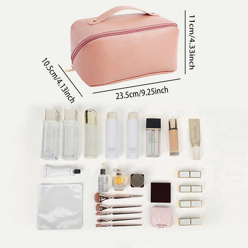 Storage Bags New Large Capacity Travel Cosmetic Bag Multifunction Toiletry Kit Women Portable Makeup Brush Organizer Pouches Storage Handbags Y2302