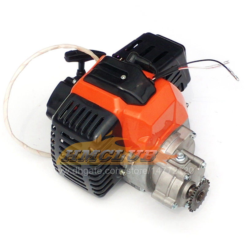 1E44-5 49cc Engine With Gearbox For 2 Stroke Mini Dirt bike Pocket Bike Mini Atv Parts MFD16