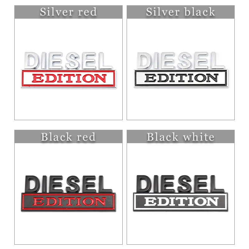 Party Decoration Diesel Edition Car Sticker f￶r Auto Truck 3D Badge Emblem Decal Auto Accessories 8x3.2cm grossist