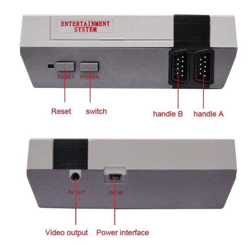 2023 Export Hot Selling Video Console AV Output 8-Bit Mini Console Retro Classic Game USB Controller Inbyggd 620 speltelefon