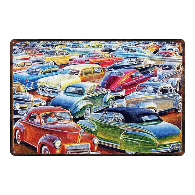 Gas Station art painting Motor Oil Sign Car Shabby Chic Metal Painting Wall Bar Garage Home Art Craft personalized Decoration metal tin signs Size 30X20cm w02