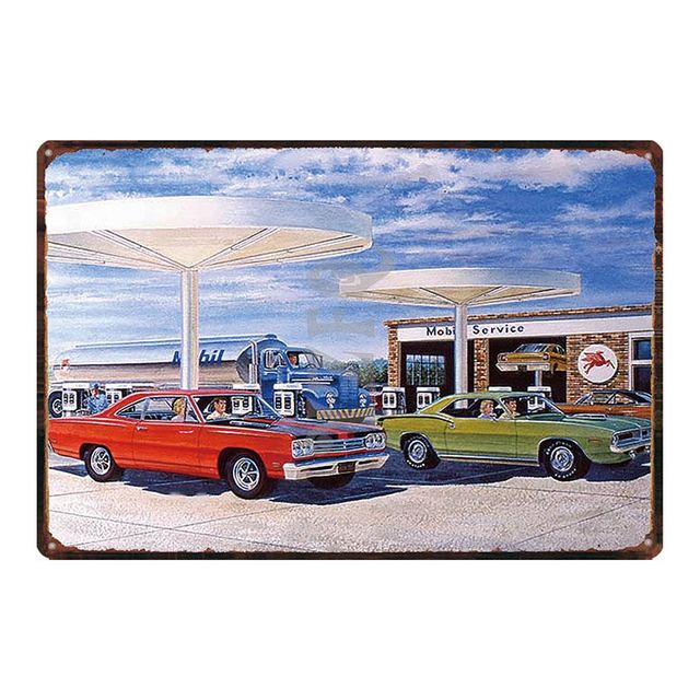 Gas Station art painting Motor Oil Sign Car Shabby Chic Metal Painting Wall Bar Garage Home Art Craft personalized Decoration metal tin signs Size 30X20cm w02