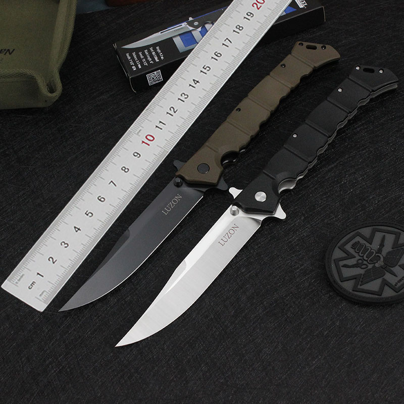 59-60 HRC Camping Hunting Cold Steel Luzon Knife 8Cr13Mov Bladeoutdoor Militär räddning Taktisk vikning Kniv