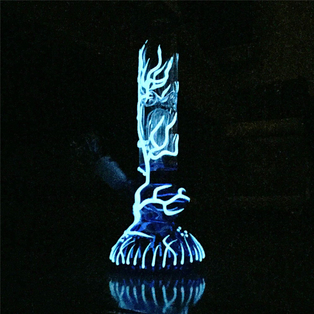 Brilho no bong de vidro escuro com percolato de 14,5 mm Bong Bowl