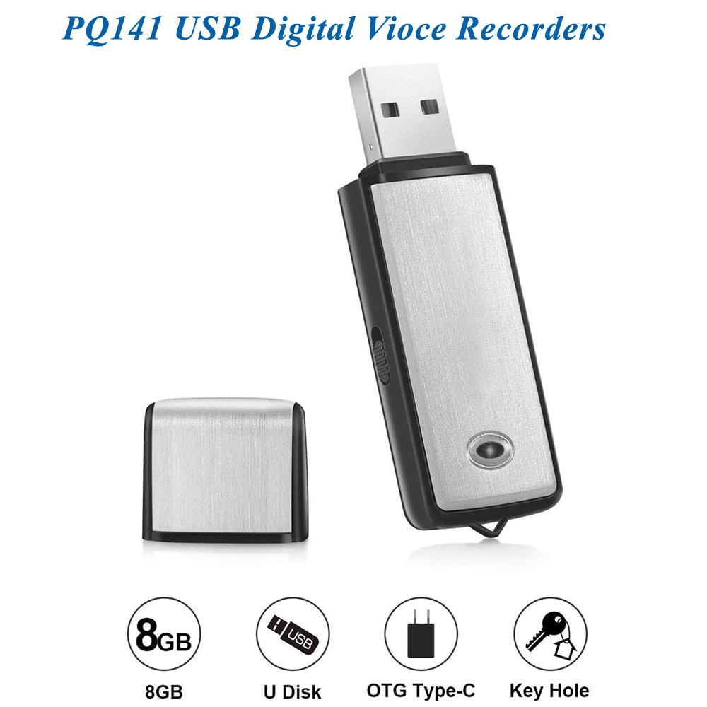 16 GB geheugen USB Digitale audio Voice Recorder Dictafoonopname Pen Drive Geluid Audiorecorder WAV USB-schijf Flash-geheugen Oplaadbare batterij PQ141