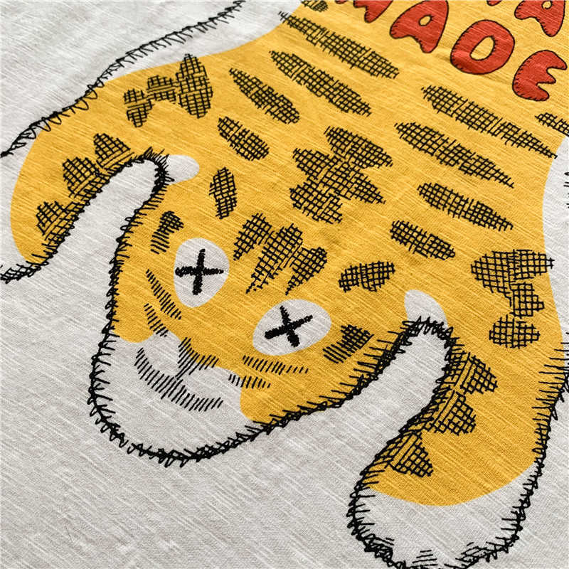 Erkekler T-Shirts Tiger Head İnsan Yapımı T-Shirt Erkek Kadınlar 1 1 En Kaliteli İnsan Yapımı Tee Üstler Büyük boy Tişört