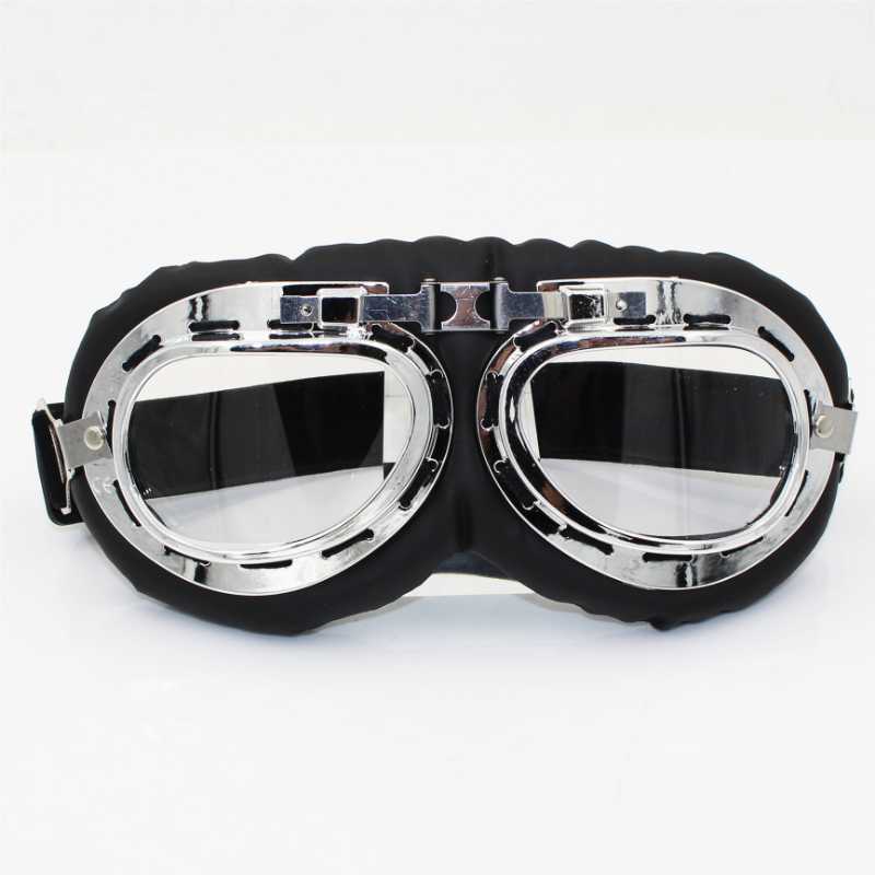 Güvenlik Gözlükleri Retro Motosiklet Goggles Gözlükleri Vintage Moto Klasik Harley Pilot Steampunk ATV Bike Bakır Kask