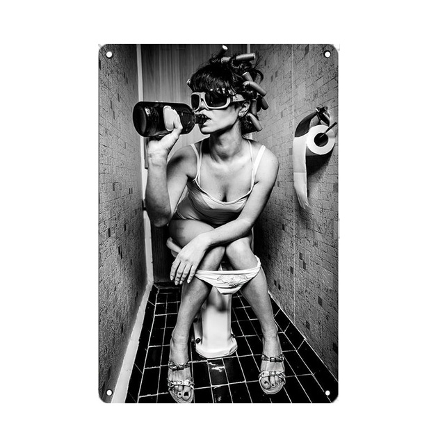 Sexy Beauty Girl bierteken Pin Up Girl Poster Slaapkamer badkamer woonkamer metalen muur decor vintage club bar pub kunst plaat billboard home muur decor maat 30x20cm w01